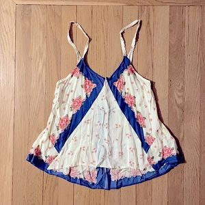 FREE PEOPLE floral cotton tank top